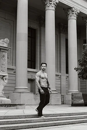 Randy at Yale University Hewitt Quadrangle